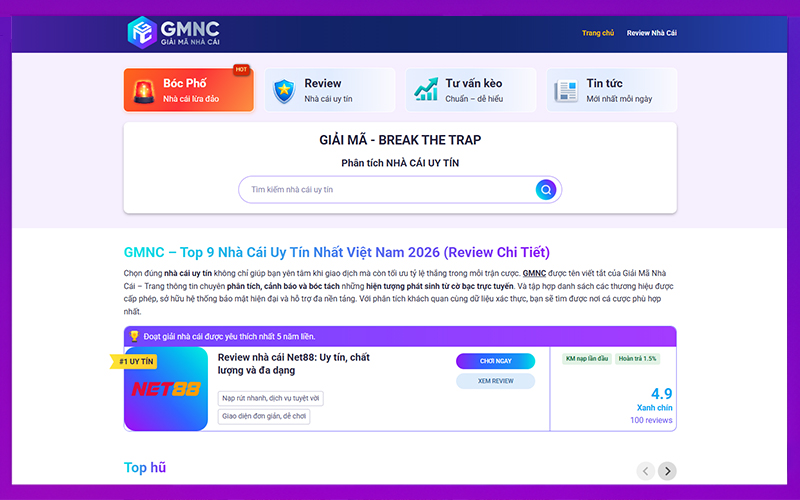 GMNC giải mã thị trường và xác định top nhà cái uy tín