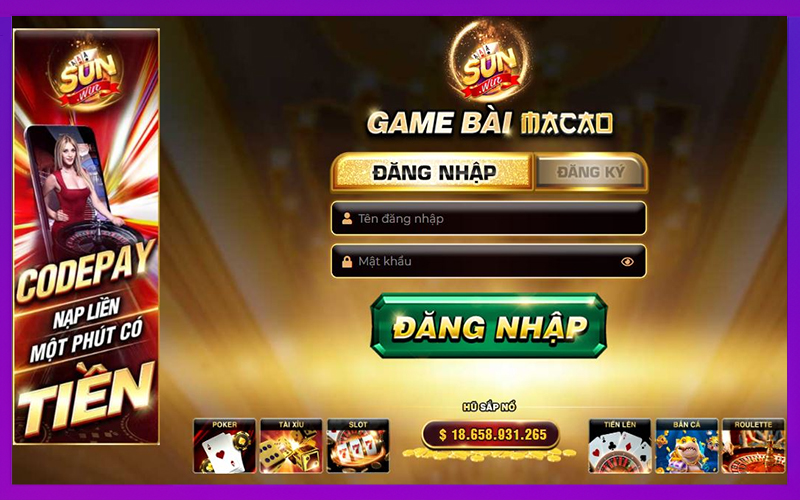 So sánh SUNWIN thật và giả qua bố cục trang chủ